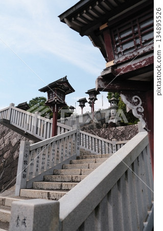 Ancient Temple Stairway Leading To Heaven 134895526