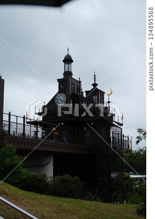 Victorian Tower Castle Architectural Detail View Victorian Tower Castle Architectural Detail View 134895568