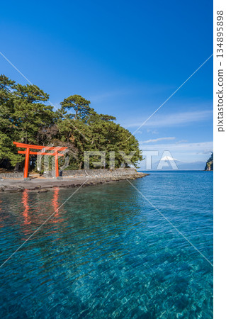 Morokuchi Shrine Torii, Suruga Bay and Mt.Fuji "Toda, Numazu City" 134895898