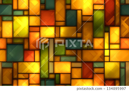 Vibrant colors. Seamless texture of colorful stained glass. 134895997