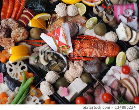 Gorgeous New Year dishes Gorgeous New Year dishes 134896224