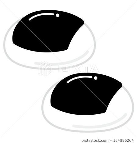 用海苔包裹的烤年糕插圖 134896264