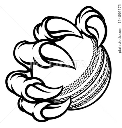 Cricket Ball Claw Cartoon Monster Animal Hand 134896573