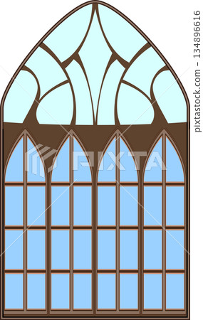 時尚奇幻風格窗戶的插畫素材 134896616