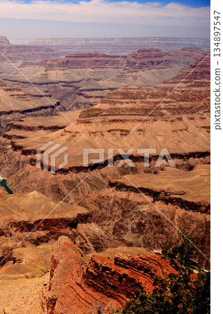 Hazy Sky Day At The Grand Canyon Arizona 134897547