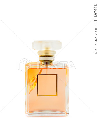 Classic Feminine Perfume Isolated on White for Cosmetic Branding Classic Feminine Perfume Isolated on White for Cosmetic Branding 134897648