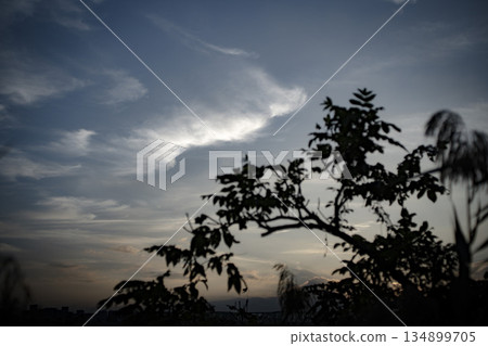 Autumn sky at dusk Autumn sky at dusk 134899705