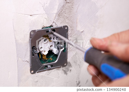The apartment is undergoing renovation work. 134900248