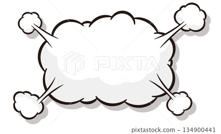 透明背景:美式漫畫風格的爆炸雲狀對話框向量圖。 透明背景:美式漫畫風格的爆炸雲狀對話框向量圖。 134900441