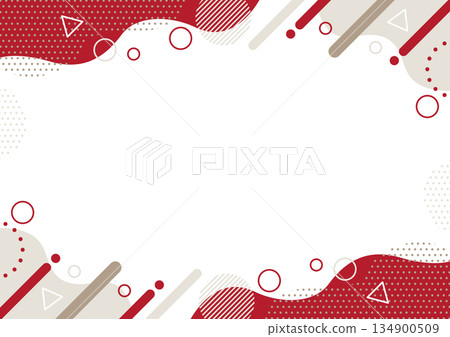 Geometric pattern frame background material A4 size A3 size silver ratio transparent 134900509