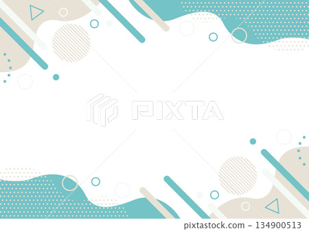 Geometric pattern frame background material A4 size A3 size silver ratio transparent 134900513