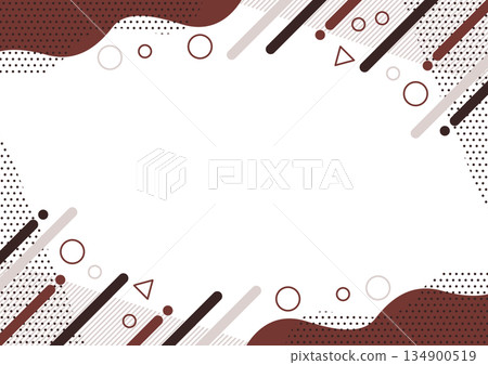 Geometric pattern frame background material A4 size A3 size silver ratio transparent 134900519