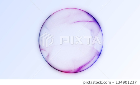 Bright abstract gradient orb with soft smooth colors on white background. Minimal clean digital sphere with light texture and modern visual simplicity. 134901237