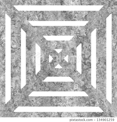 Rustic metal vent floor for drainage purpose and is flush with the floor's surface. 134901259