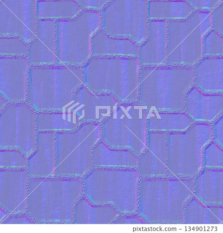 Seamless normal map of metal tile floor. High resolution texture. 134901273