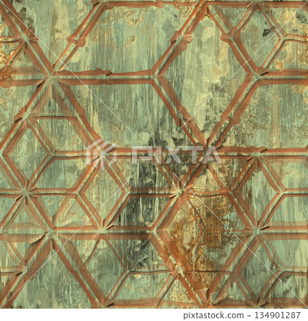 Seamless metal tile floor pattern. High resolution photo filter. 134901287