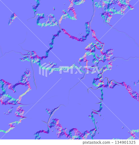 Seamless normal map of metal wall. High resolution texture. 134901325