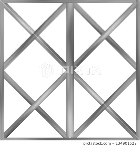 Vintage window frame in country house or cabin. Hi-res (8000x8000) texture. 134901522