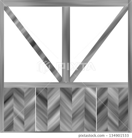 Vintage window frame in country house or cabin. Hi-res (8000x8000) texture. 134901533