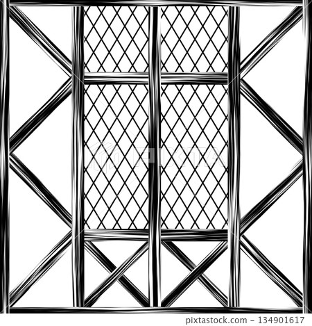 Vintage window frame in country house or cabin. Hi-res (8000x8000) texture. Vintage window frame in country house or cabin. Hi-res (8000x8000) texture. 134901617