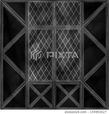 Vintage window frame in country house or cabin. Hi-res (8000x8000) texture. Vintage window frame in country house or cabin. Hi-res (8000x8000) texture. 134901627