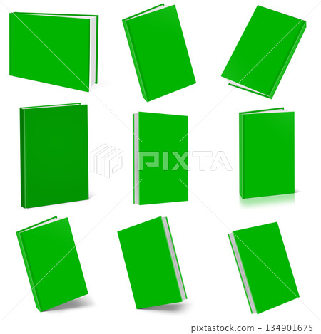 Abstract closed green book diary blank cover Abstract closed green book diary blank cover 134901675