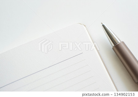 white pen and envelope isolated on white 134902153