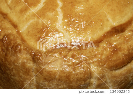Close up of a glazed pastry home made pie just cooked 134902245