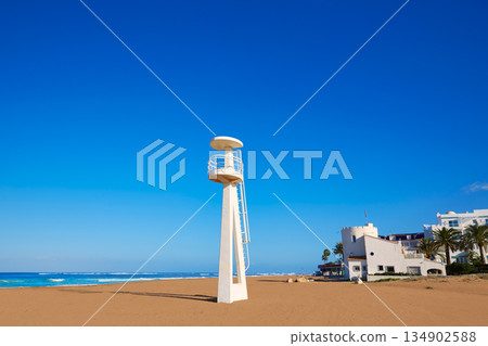 Denia beach Las Marinas baywatch tower in El Moli 134902588