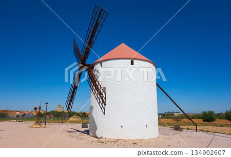 Mota del Cuervo windmills in Cuenca at Castile la Mancha 134902607