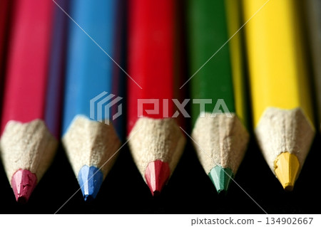 Colorful set of pen in vibrant colors over black 134902667
