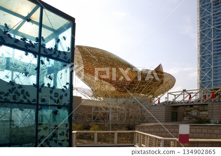 Barcelona Olimpic Villa buildings and sculptures Barcelona Olimpic Villa buildings and sculptures 134902865
