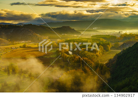 Aguilar de Campoo in Spain. Aguilar de Campoo in Spain. 134902917