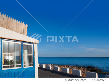Denia Las Rotas blue house in Mediterranean sea 134902975