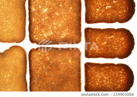 Bread varied slices on transparent background 134903008