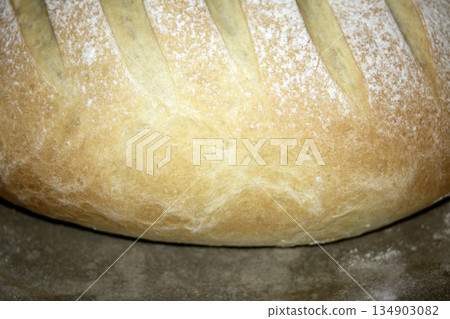 Home Made fresh bread loaf roll just come out of the oven warm Home Made fresh bread loaf roll just come out of the oven warm 134903082