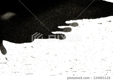 Distressed Monochrome Ink Circle Texture and Splatter Graphic on white background Distressed Monochrome Ink Circle Texture and Splatter Graphic on white background 134903128