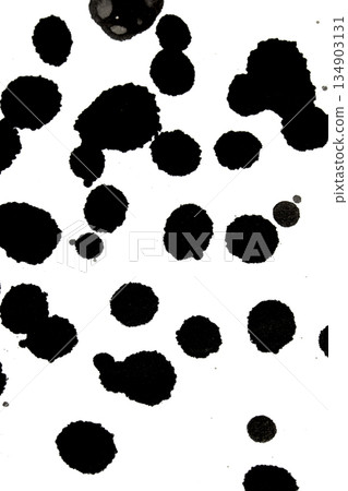 Distressed Monochrome Ink Circle Texture and Splatter Graphic on white background Distressed Monochrome Ink Circle Texture and Splatter Graphic on white background 134903131