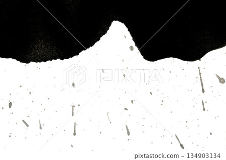 Distressed Monochrome Ink Circle Texture and Splatter Graphic on white background Distressed Monochrome Ink Circle Texture and Splatter Graphic on white background 134903134