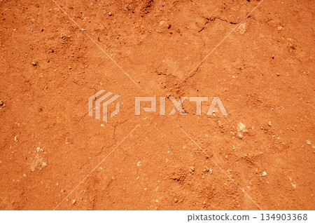 Red soil texture background, dried clay Red soil texture background, dried clay 134903368