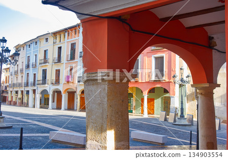 Xativa Plaza Mercat square in Valencia 134903554