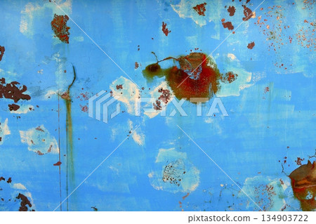 Aged grunge boat iron rusty blue hull Aged grunge boat iron rusty blue hull 134903722