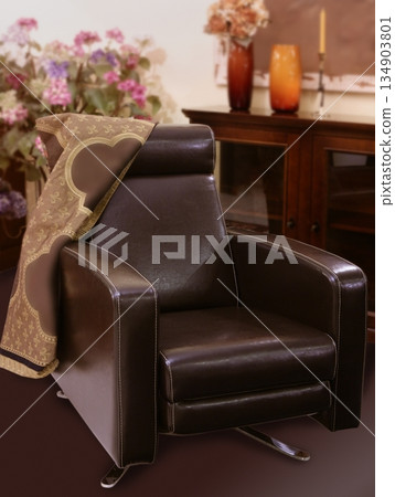 brown leather sofa armchair classic style brown leather sofa armchair classic style 134903801