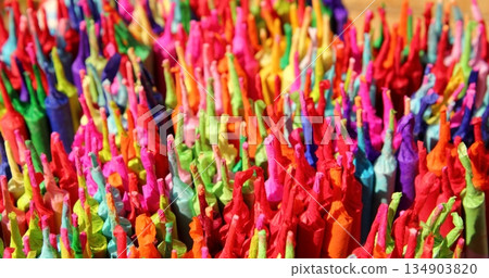colorful firecrackers handmade traditional fireworks 134903820