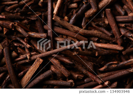 kukicha tea macro detail texture 134903946