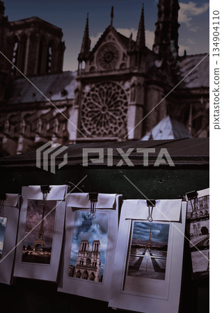 Saint Michel postcards in Notre Dame Paris Saint Michel postcards in Notre Dame Paris 134904110