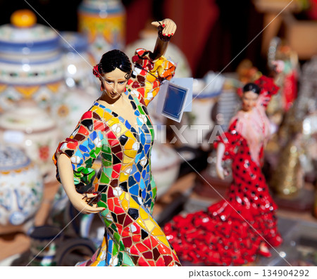 gipsy flamenco dancer woman statue crafts 134904292