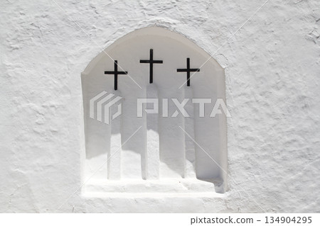 Ibiza white church in Sant Carles Peralta 134904295