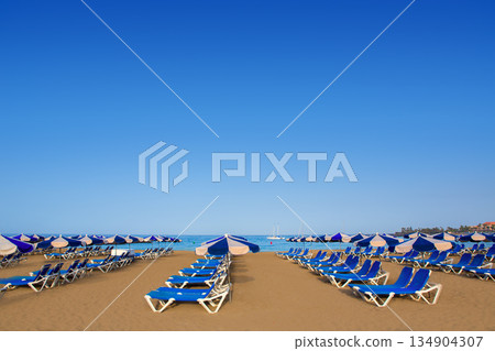 Beach Las vistas in Adeje Arona at Tenerife south 134904307