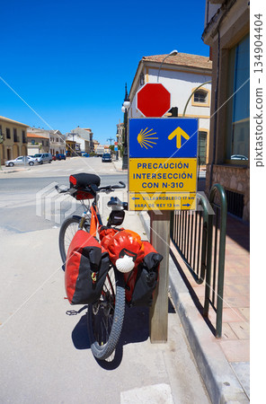 San Clemente pilgrim bicycle in Cuenca San Clemente pilgrim bicycle in Cuenca 134904404